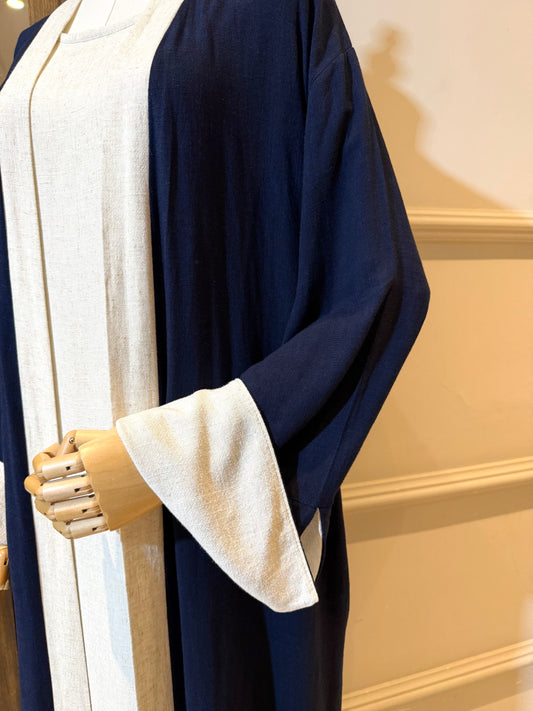 Ensemble 2 pièces en Lin ( bleu marine)